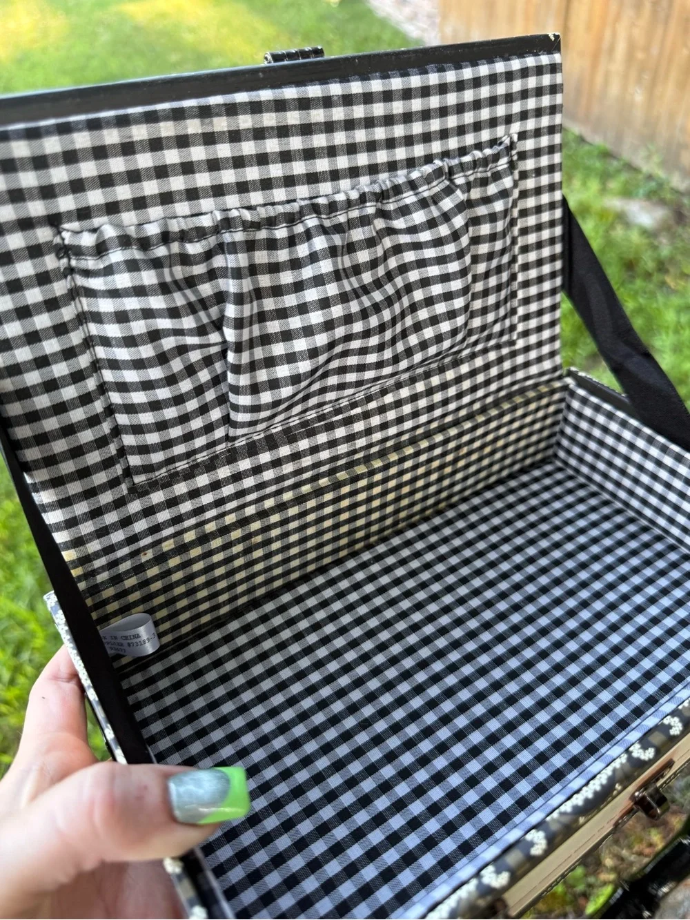 Vintage Choice Made Cigar Box Pop Art Comic Strip Bamboo Handle Handbag